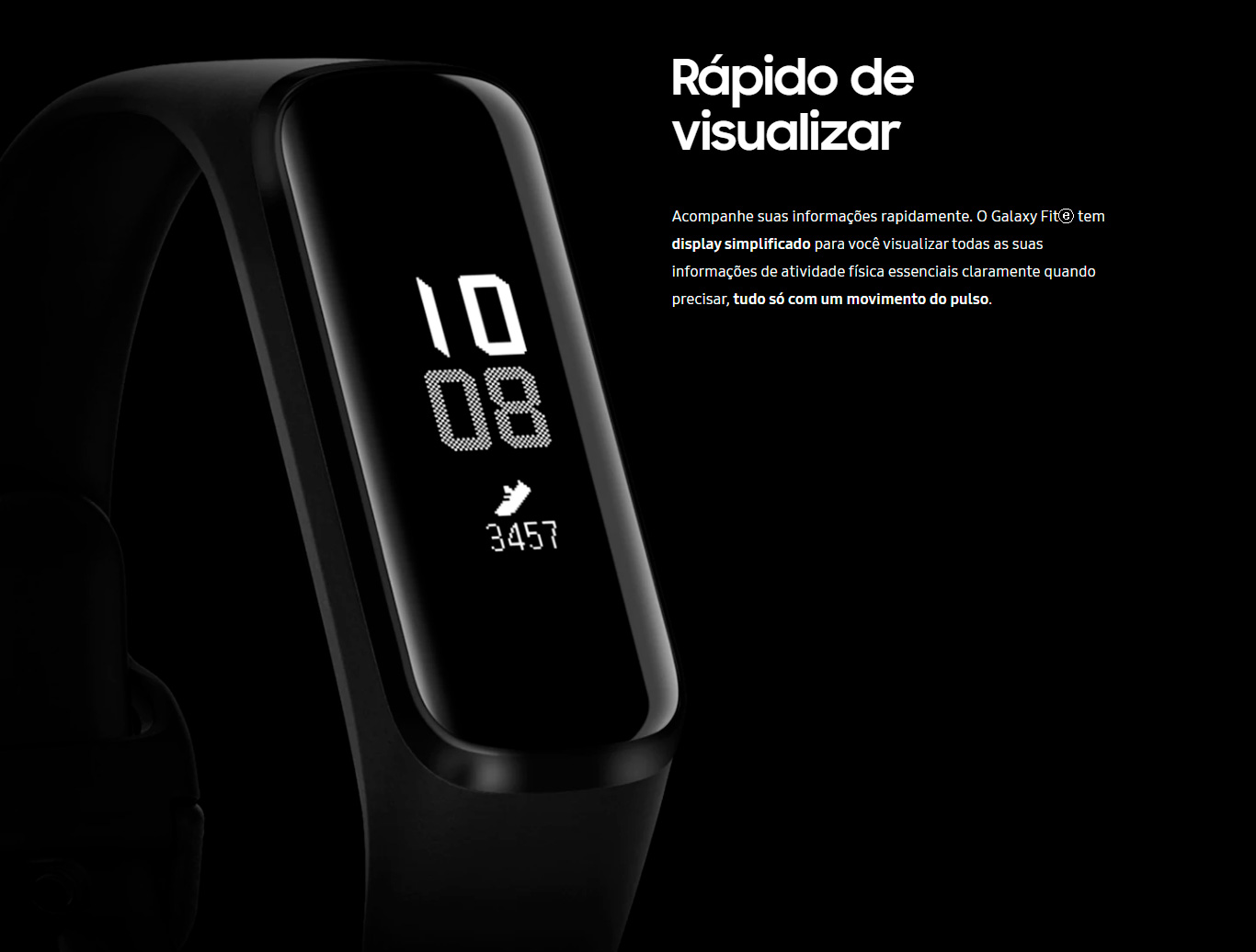 Smartwatch Samsung Galaxy Fit E SM-R375 Preto